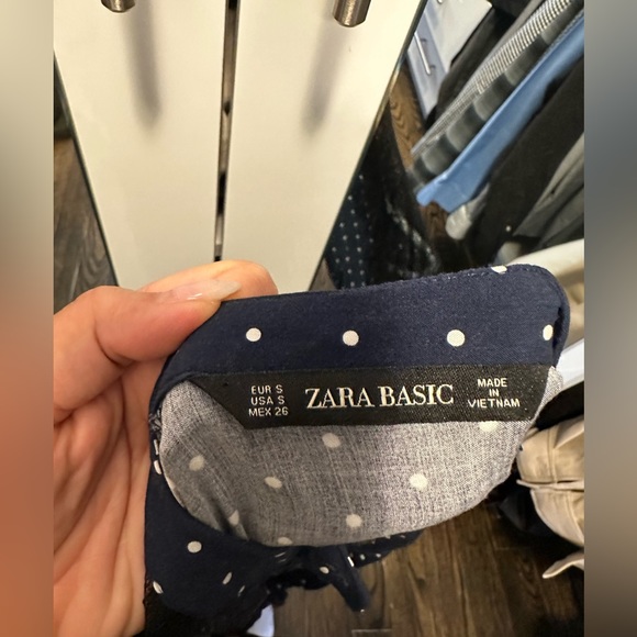 Zara polka dot midi dress with lace detail - Picture 5 of 5